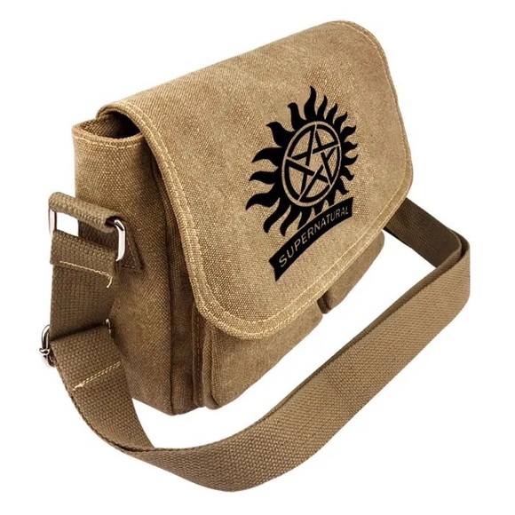 Supernatural Canvas Crossbody Messenger Bag - Picture 2 of 15
